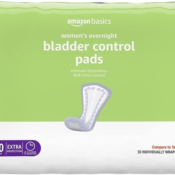Amazon Basics Women's Overnight Bladder Control Pads; Xtra Protection; 30 Count - Picture 1 of 9